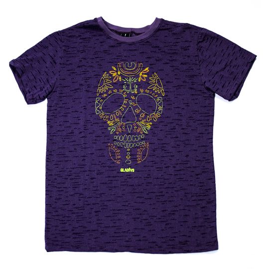 Camiseta Gladius Purple Skull Masculina Cam Gld Purple Skull M P